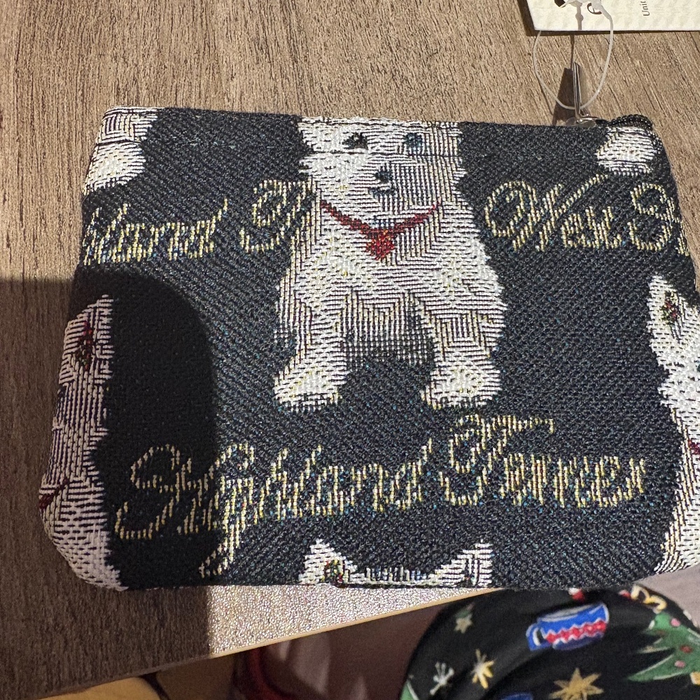 BNWT westie dog terrier cute coin purse great goft Christmas